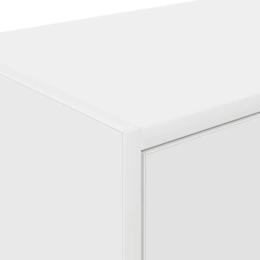 Garage Wall Cabinet White Storage Cupboard Engineered Wood Door Organiser