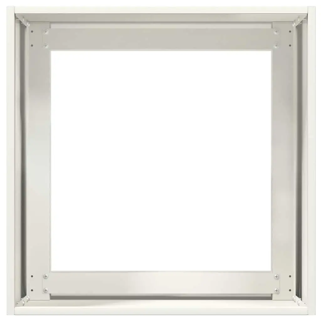 Raised Planter Box for Garden Outdoor White Cold-rolled Steel 40x40x40cm