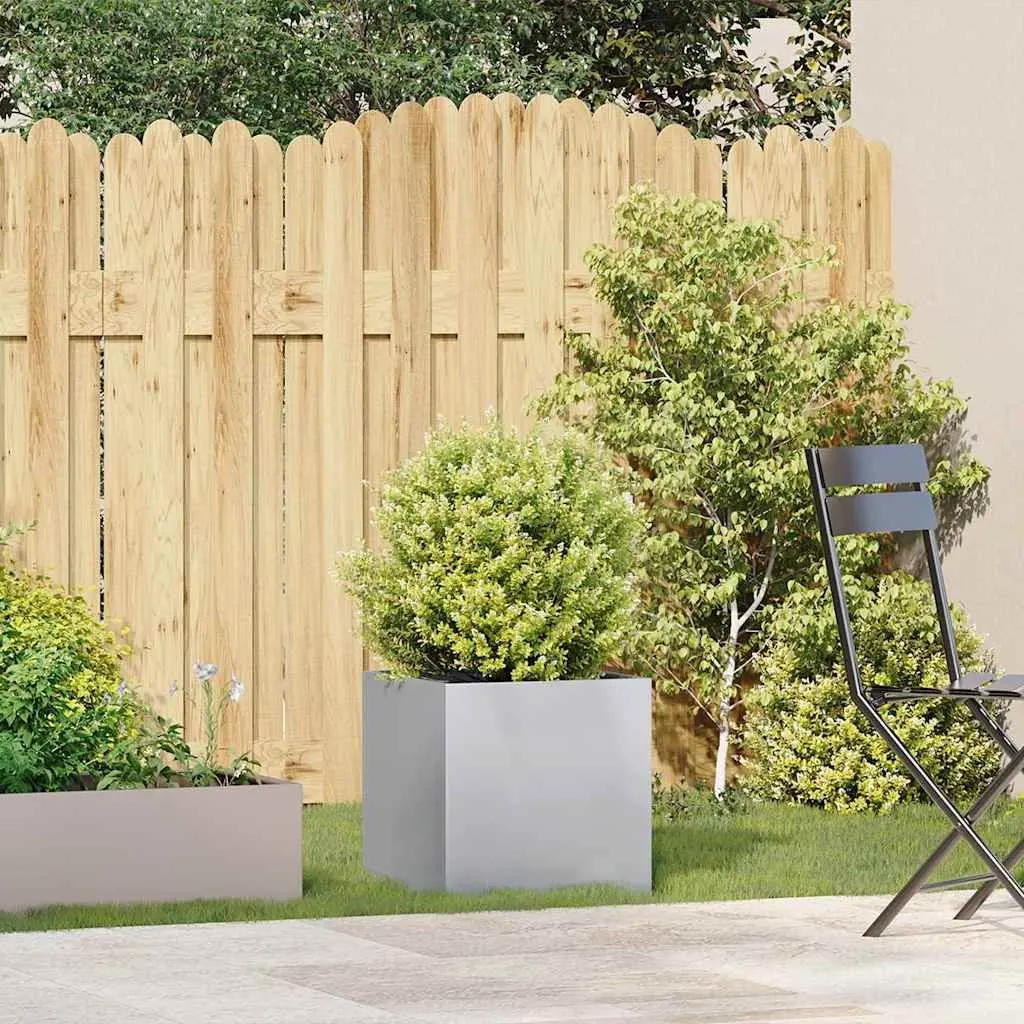 Galvanised Steel Planter Outdoor Garden 40x40x40 cm