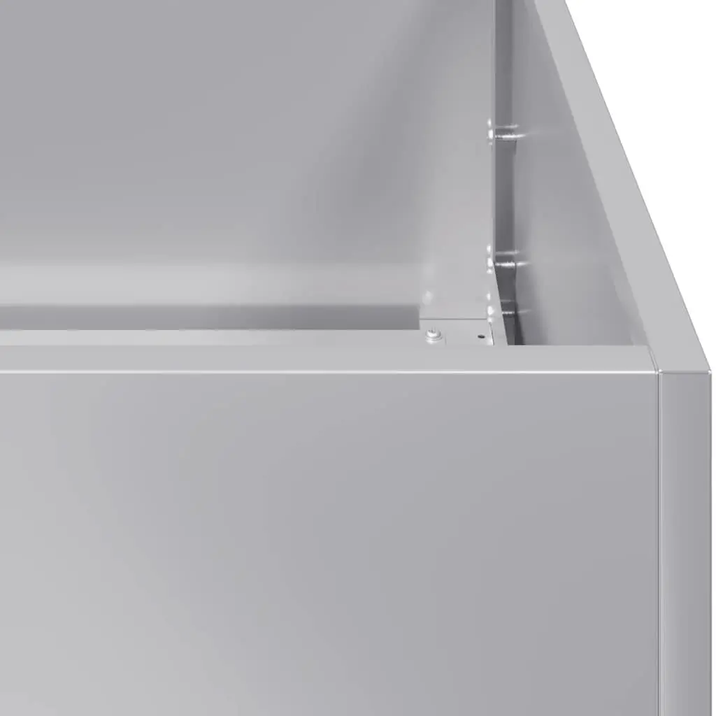 Galvanised Steel Planter Outdoor Garden 40x40x40 cm