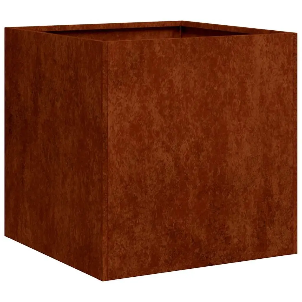 Raised Garden Bed Planter Box Outdoor Decor Brown 40x40x40cm Weathering Steel