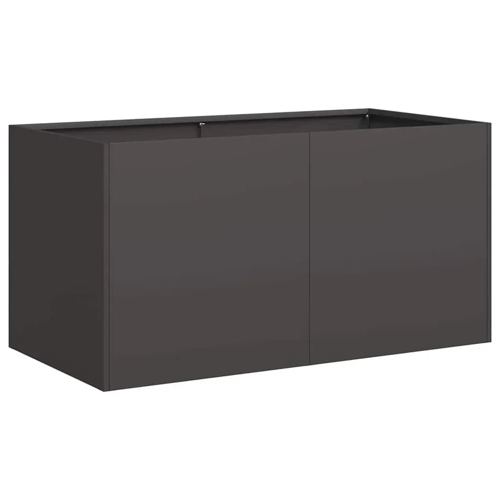 Planter for Garden Black 80x40x40 cm Cold-rolled Steel Raised Bed