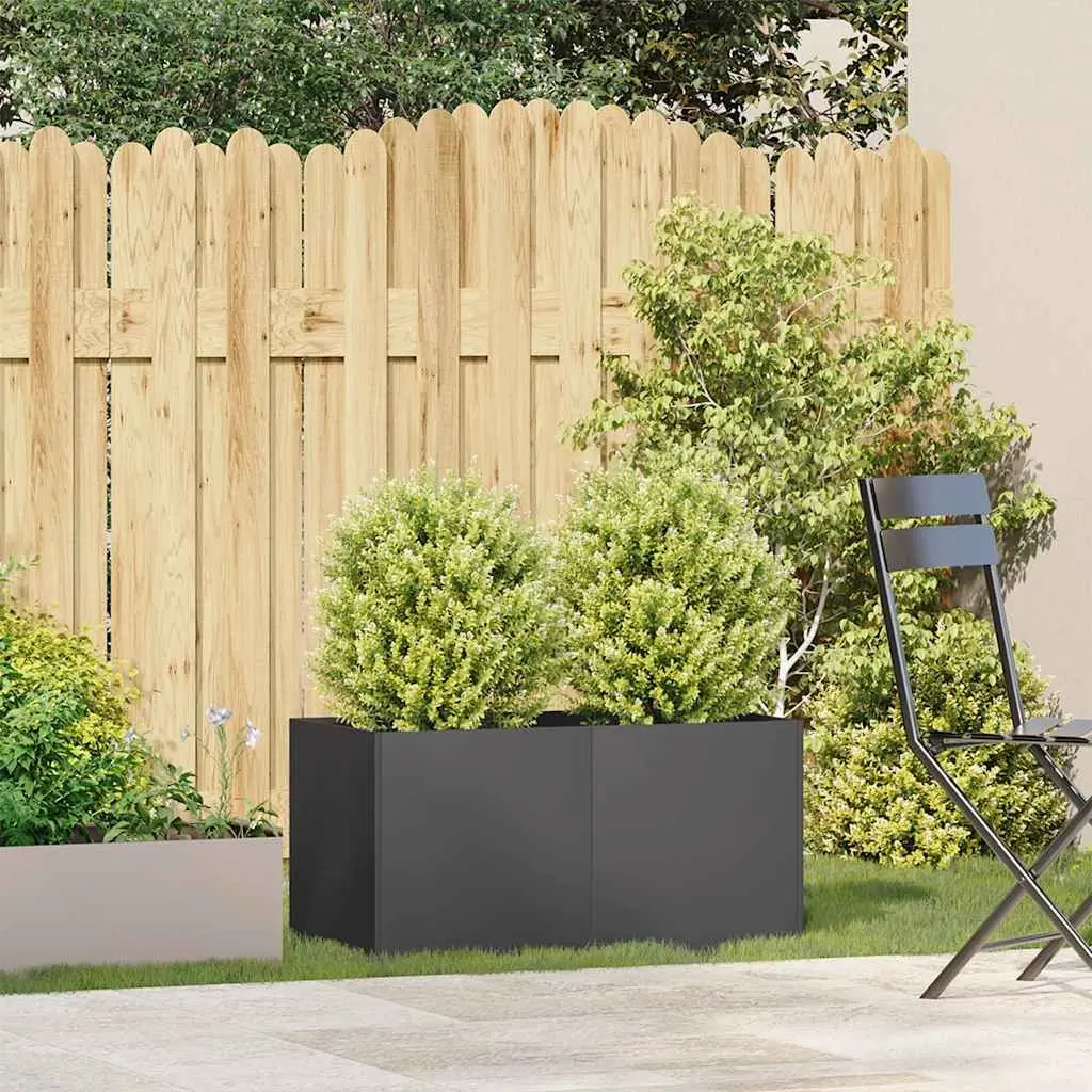 Planter for Garden Black 80x40x40 cm Cold-rolled Steel Raised Bed