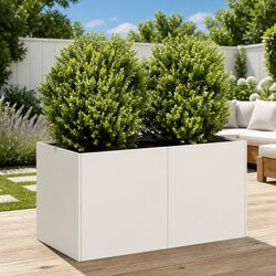 80x40x40cm Cold-rolled Steel Garden Planter Box White