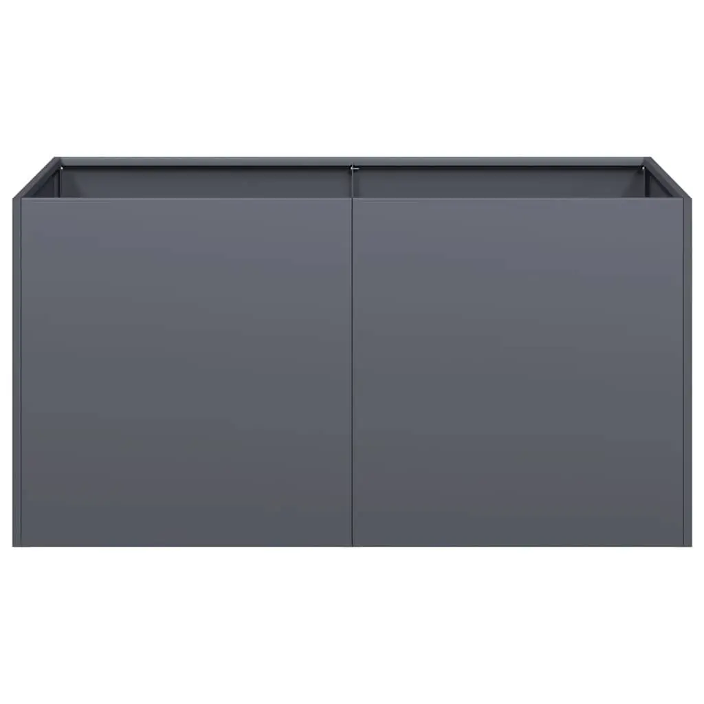 Cold-Rolled Steel Planter Raised Garden Bed Anthracite 80x40x40cm Outdoor Patio