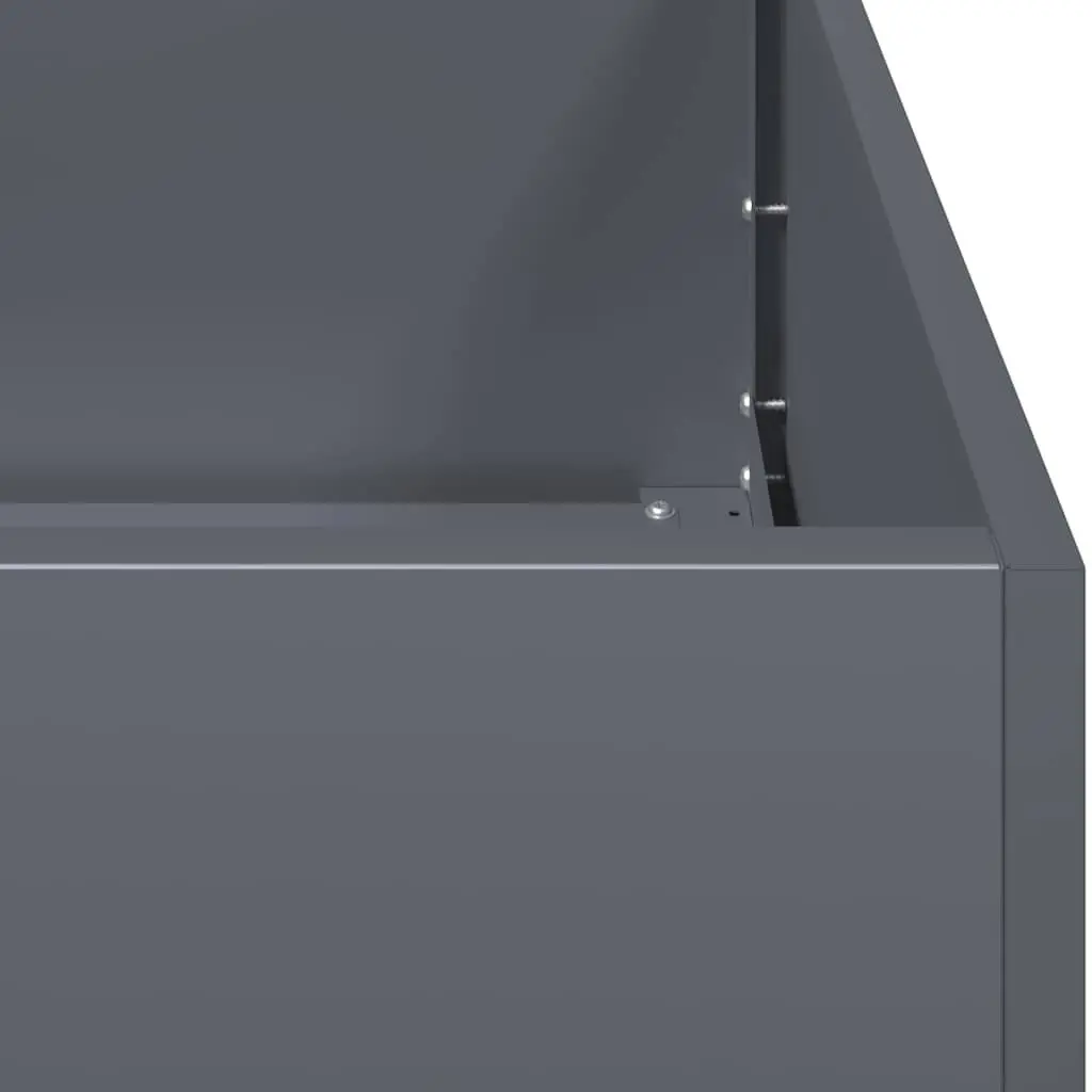 Cold-Rolled Steel Planter Raised Garden Bed Anthracite 80x40x40cm Outdoor Patio