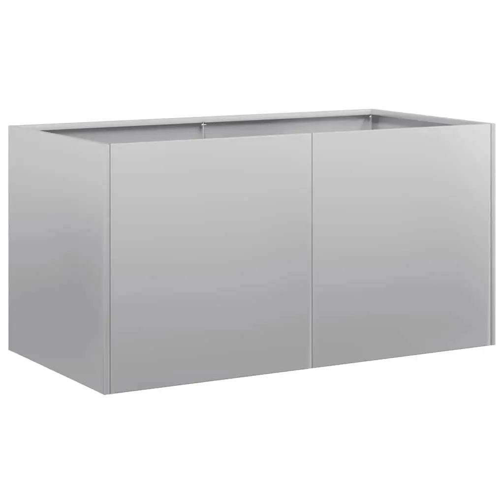 Galvanised Steel Planter Raised Garden Bed Outdoor 80x40x40cm