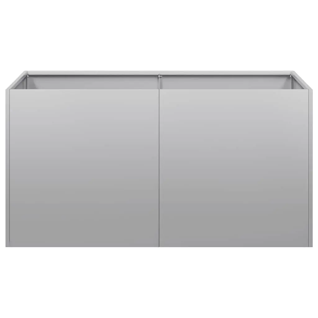 Galvanised Steel Planter Raised Garden Bed Outdoor 80x40x40cm