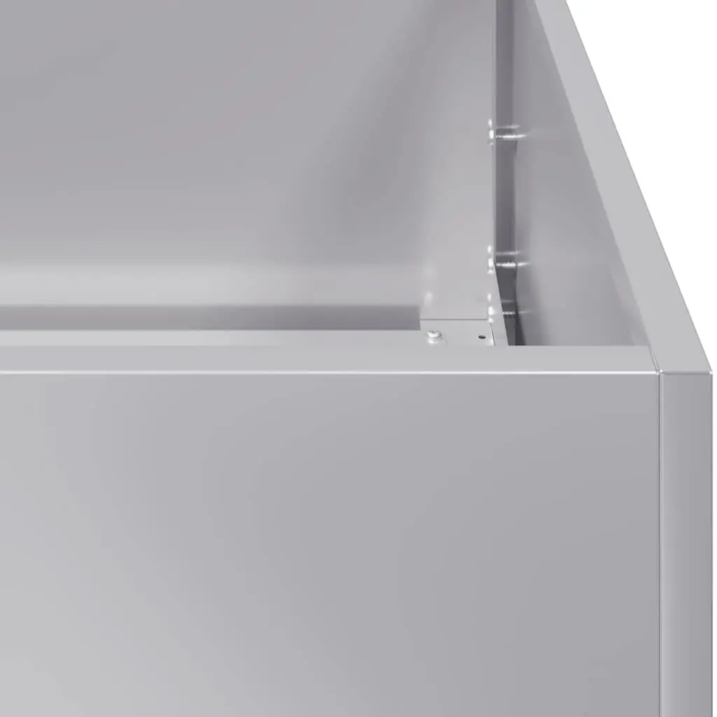Galvanised Steel Planter Raised Garden Bed Outdoor 80x40x40cm