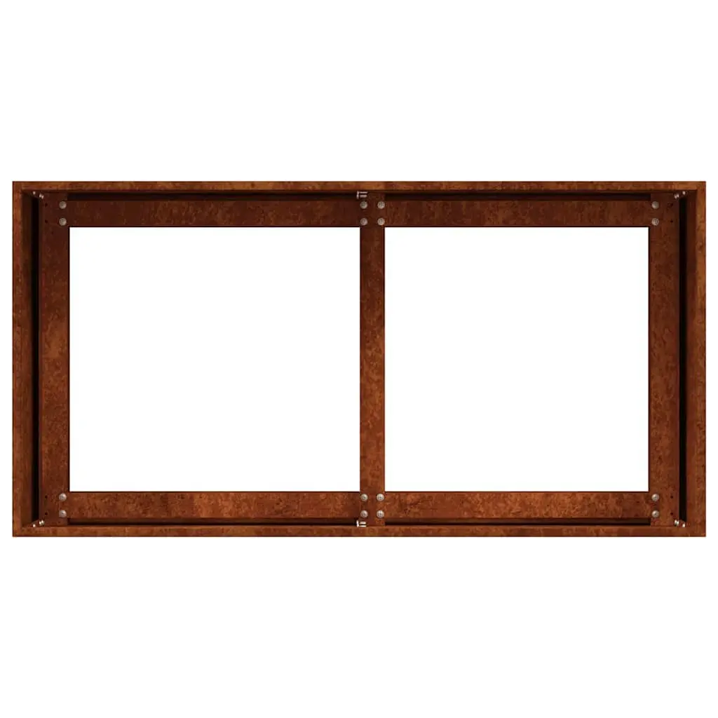 Raised Garden Planter Box Outdoor Flower Bed 80 x 40 x 40 cm Weathering Steel Open Bottom