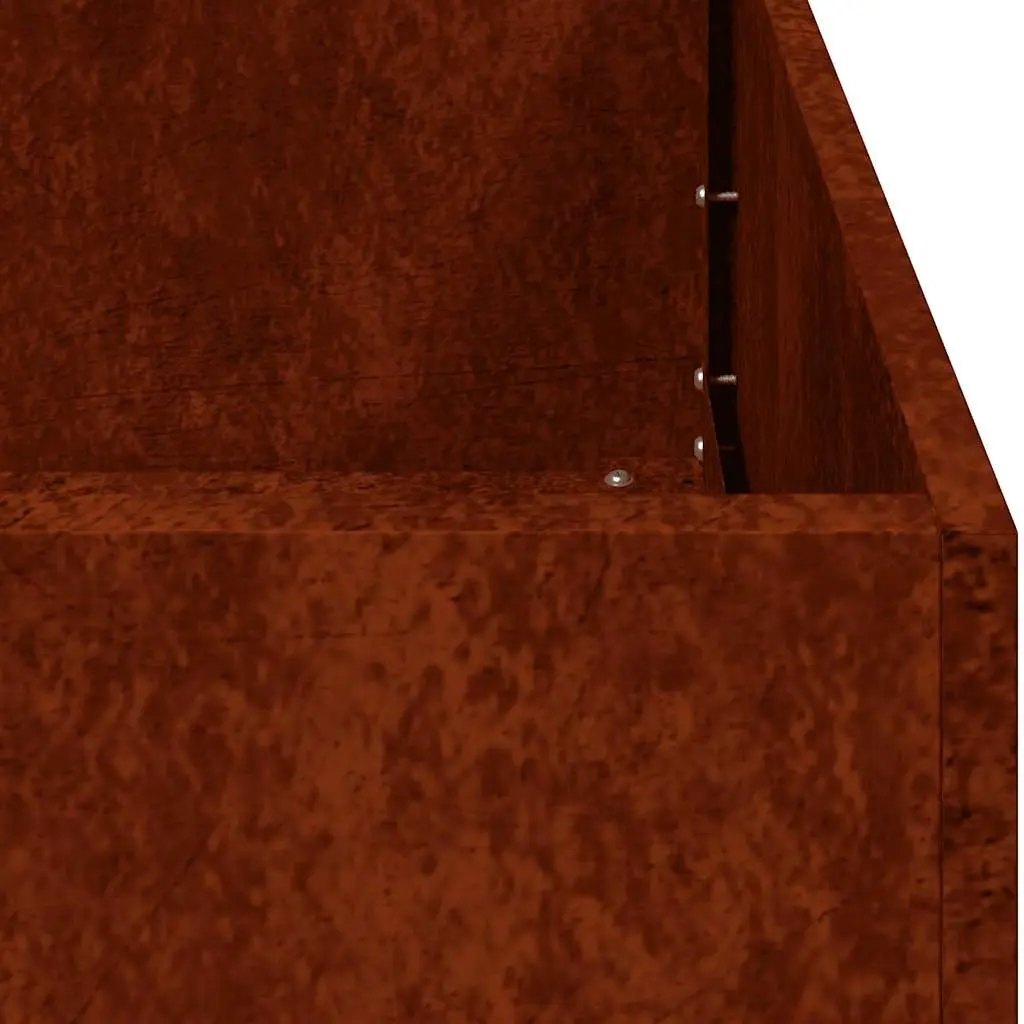 Raised Garden Planter Box Outdoor Flower Bed 80 x 40 x 40 cm Weathering Steel Open Bottom