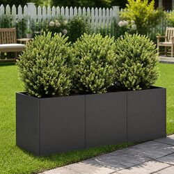Raised Planter Box - Black 120 x 40 x 40 cm