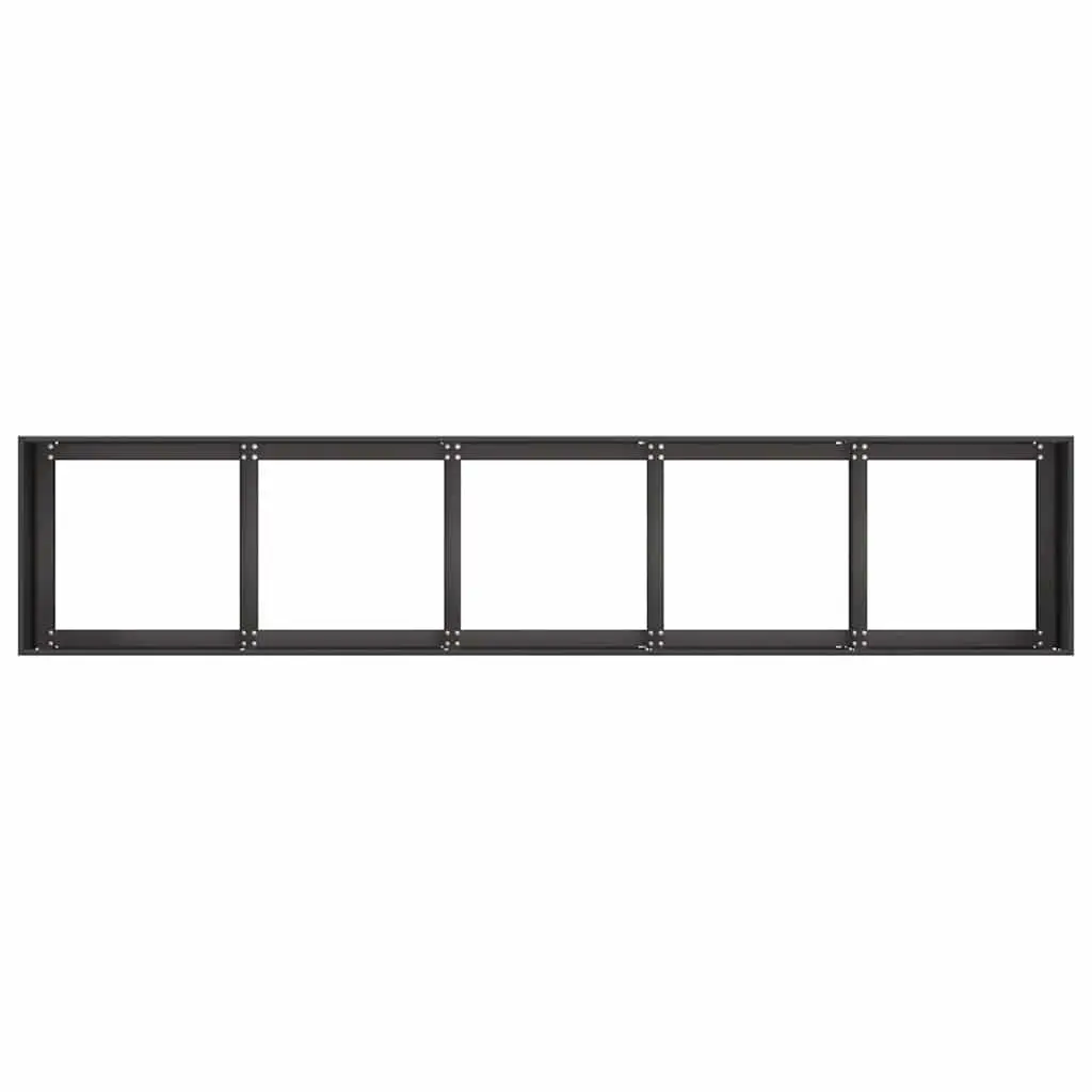 Raised Garden Bed Outdoor Planter Black 200x40x40 cm Cold-Rolled Steel