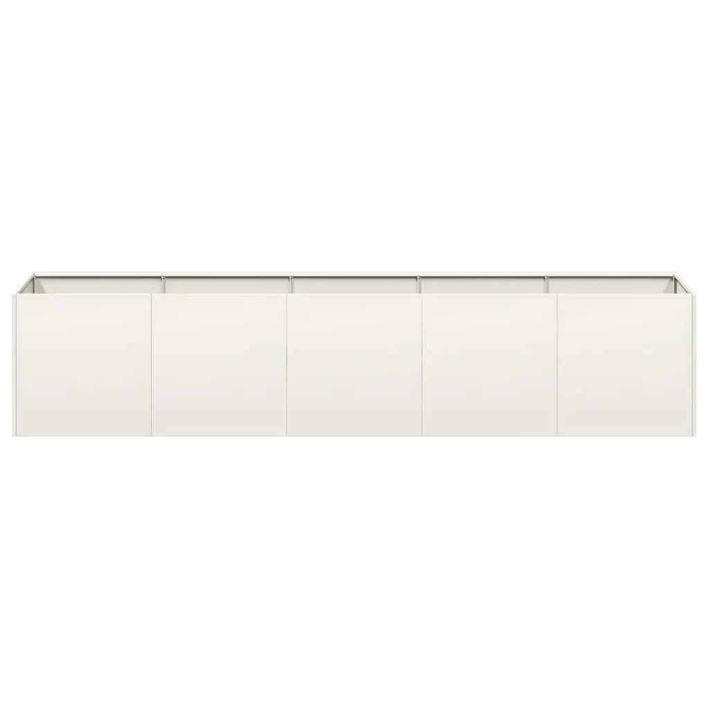 Raised Garden Planter Box Outdoor 200x40x40 cm Cold-Rolled Steel White