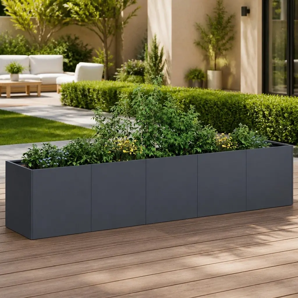 Raised Planter Box for Garden 200x40x40cm Anthracite