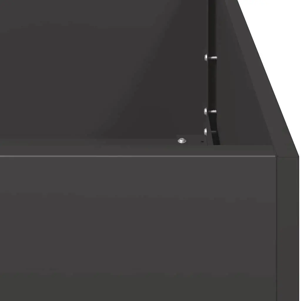 Raised Garden Planter Box Outdoor 280x40x40cm Black Steel