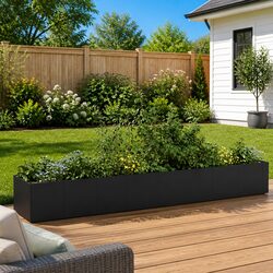 360cm Black Raised Garden Planter Box - Cold-rolled Steel
