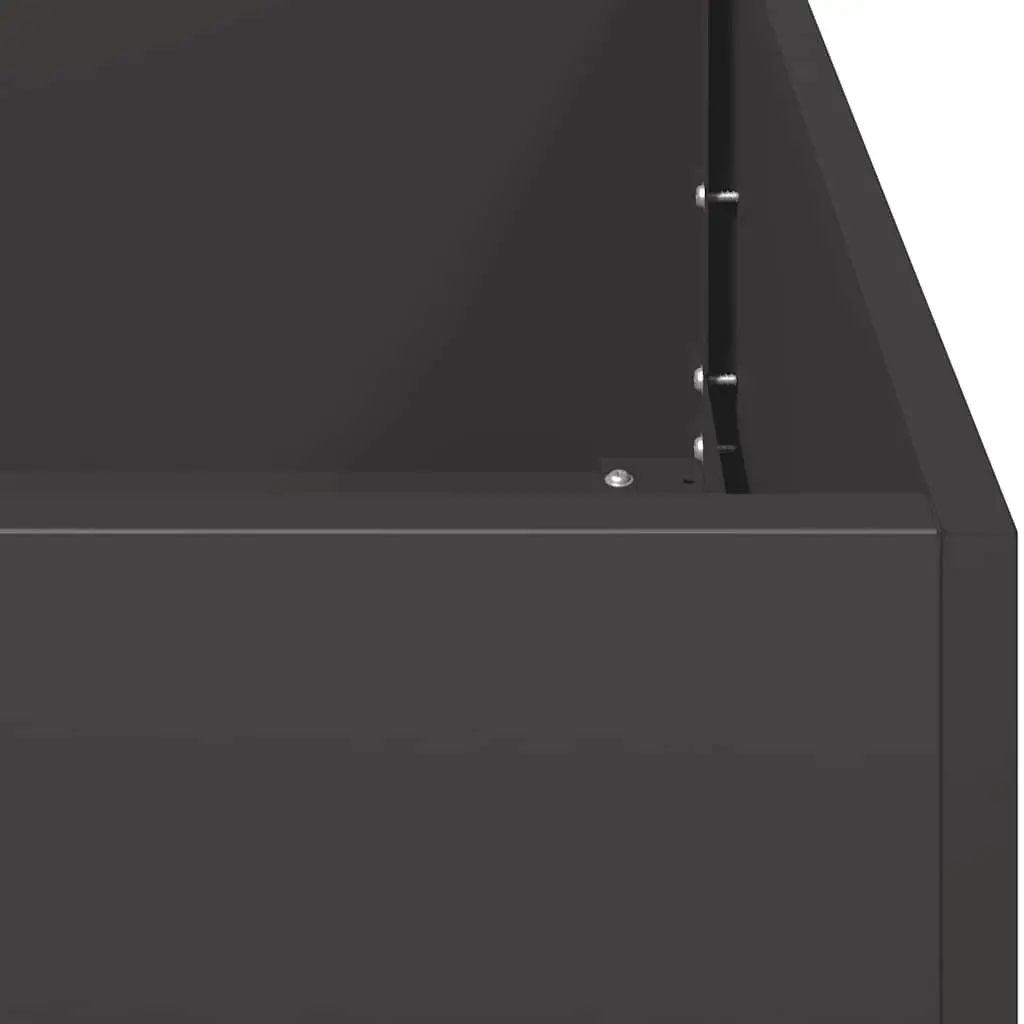 Raised Garden Planter Box 360cm Black Cold-rolled Steel Outdoor Flower Bed Patio