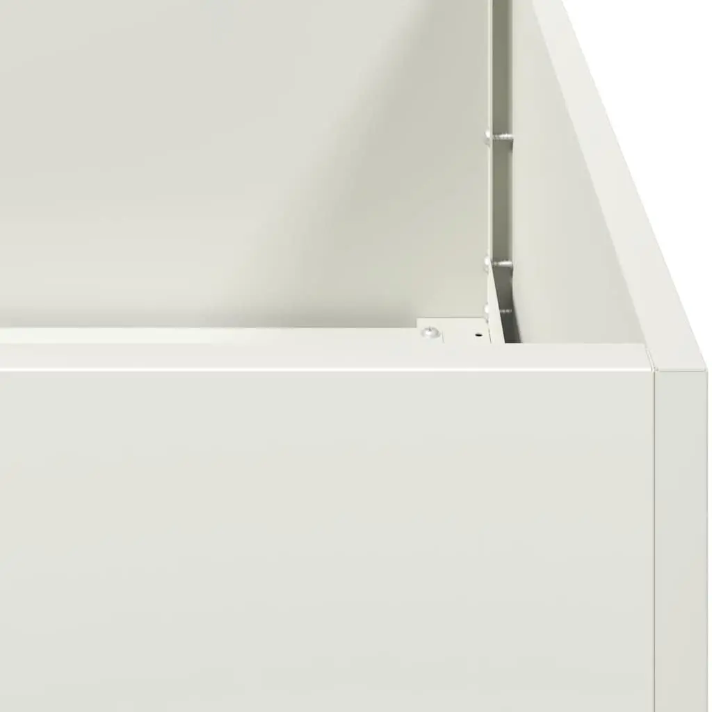 Cold-rolled Steel Planter for Garden Balcony Patio White 360x40x40 cm