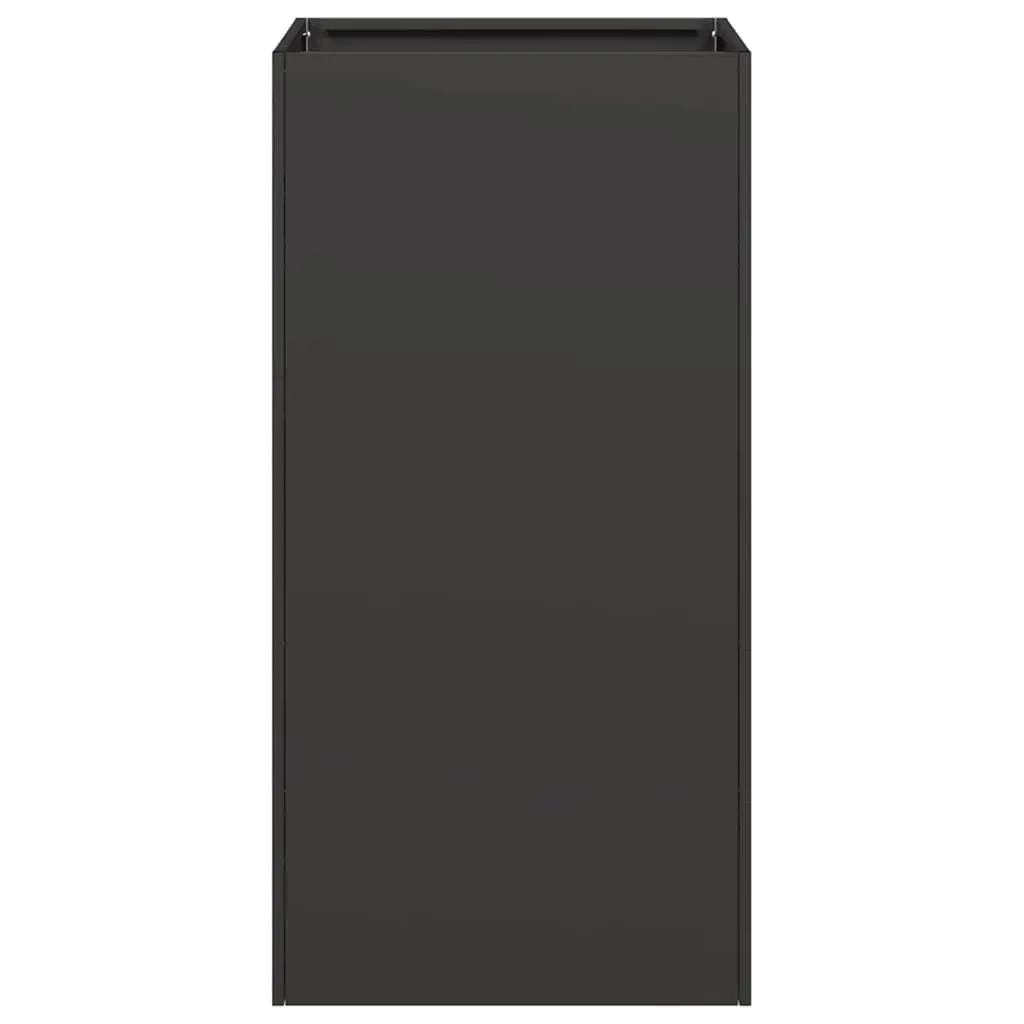 Black Planter Box Outdoor 40x40x80 cm Cold-rolled Steel Raised Garden Bed