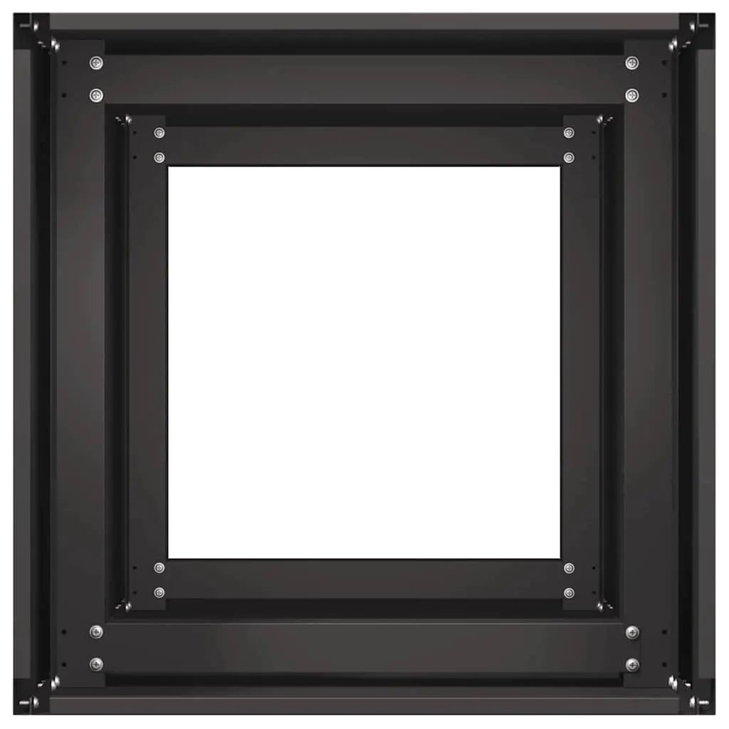 Black Planter Box Outdoor 40x40x80 cm Cold-rolled Steel Raised Garden Bed