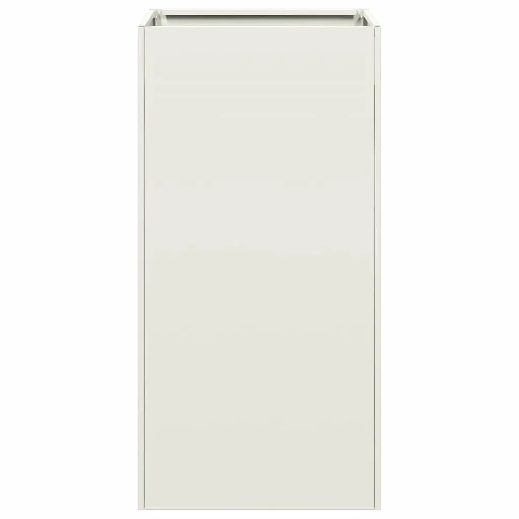 Cold-rolled Steel Planter Outdoor Garden Bed White 40x40x80 cm