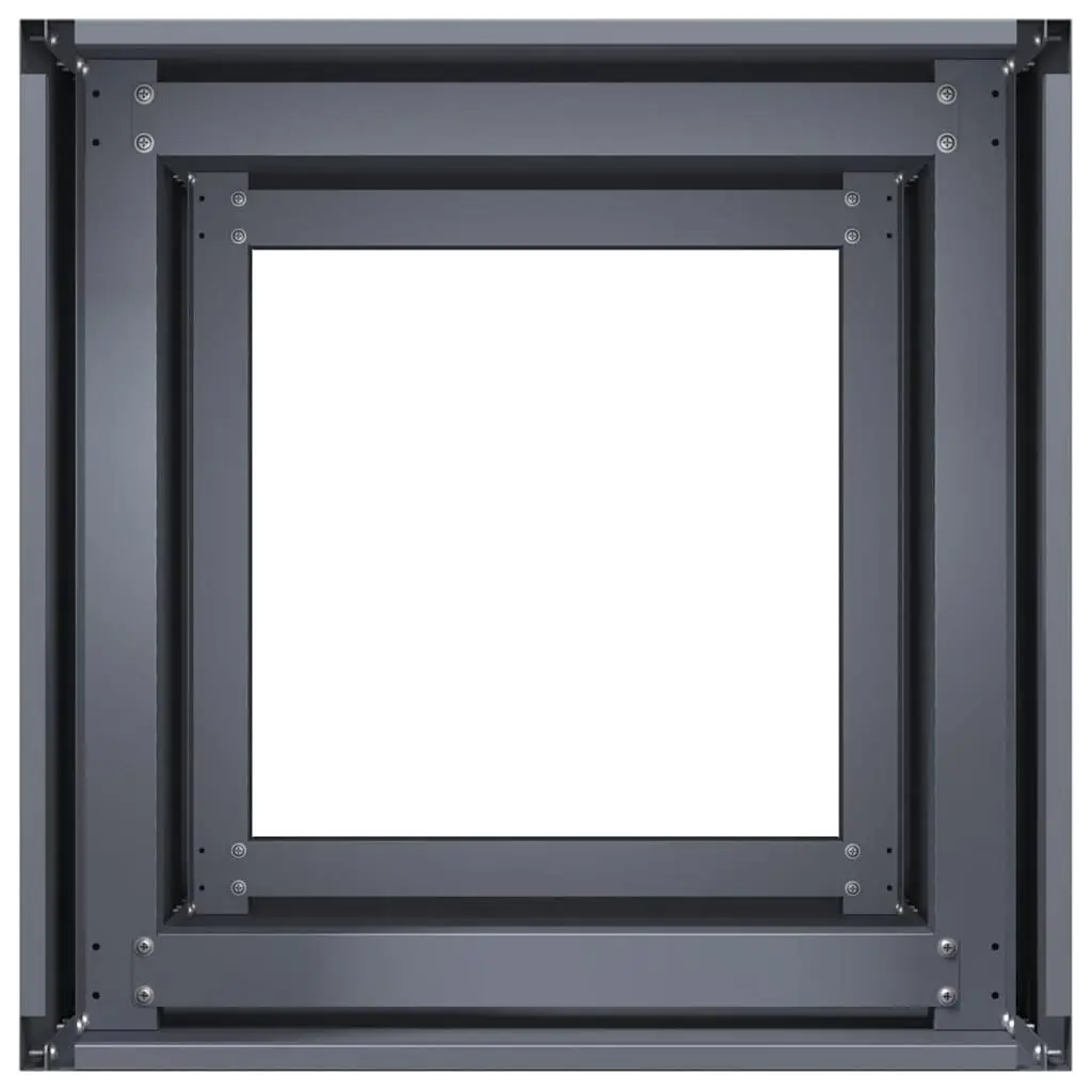 Anthracite Raised Garden Planter Box 40x40x80cm Cold-rolled Steel Outdoor