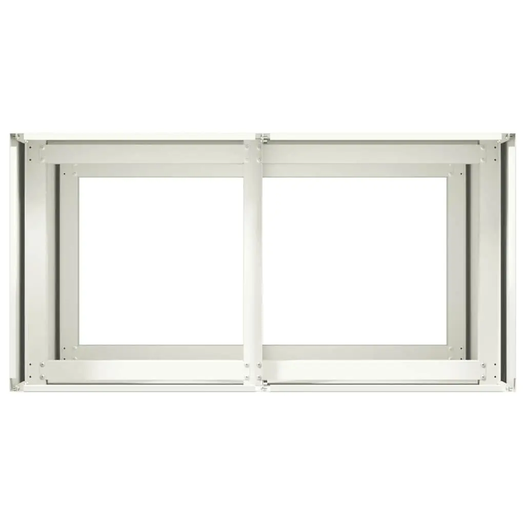 Planter White Garden Patio 80x40x80 cm Cold-rolled Steel Raised Bed