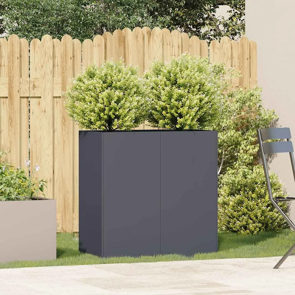 Planter Anthracite Cold-Rolled Steel 80x40x80cm Raised Garden Bed Outdoor