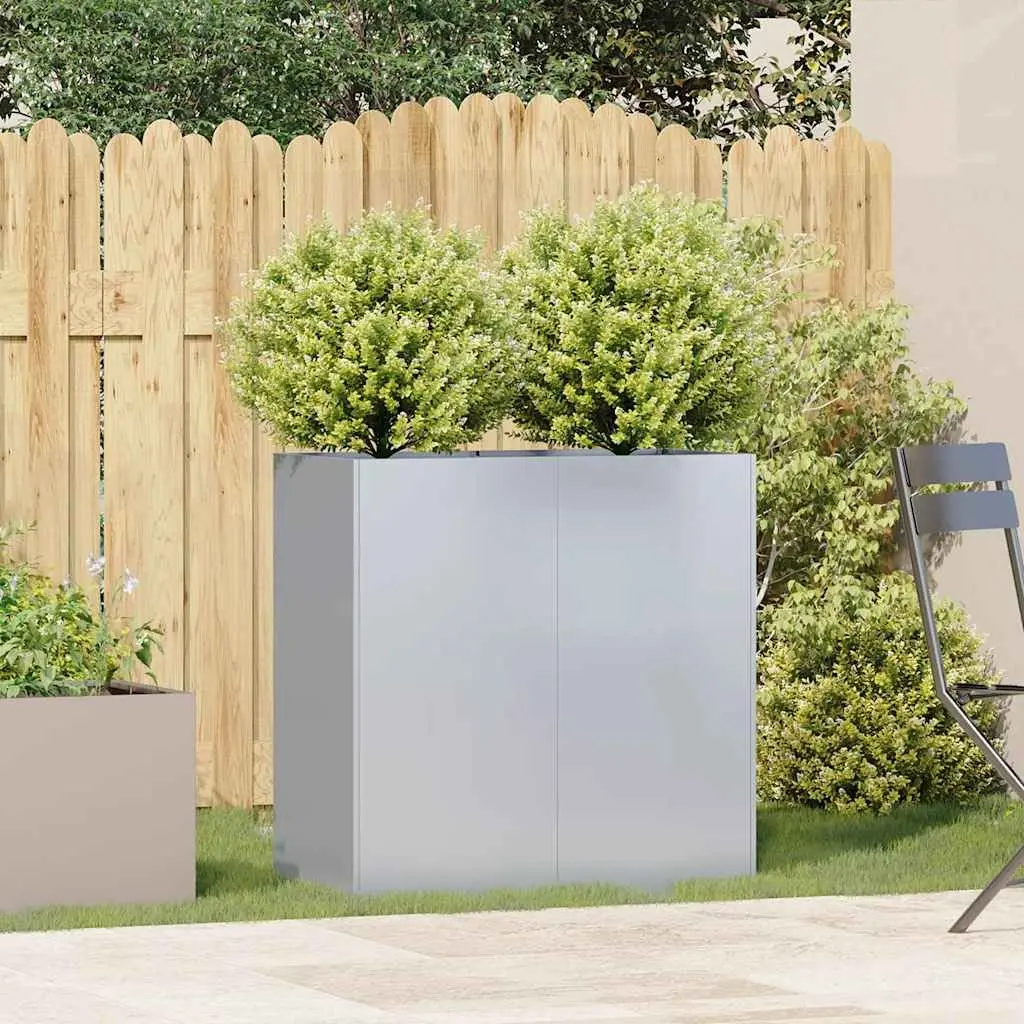 Raised Garden Planter Box Outdoor 80x40x80cm Galvanised Steel Flower Bed