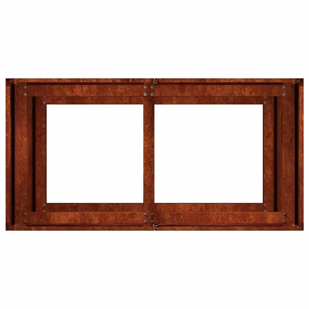Weathering Steel Planter Raised Bed Garden Outdoor 80x40x80cm Brown