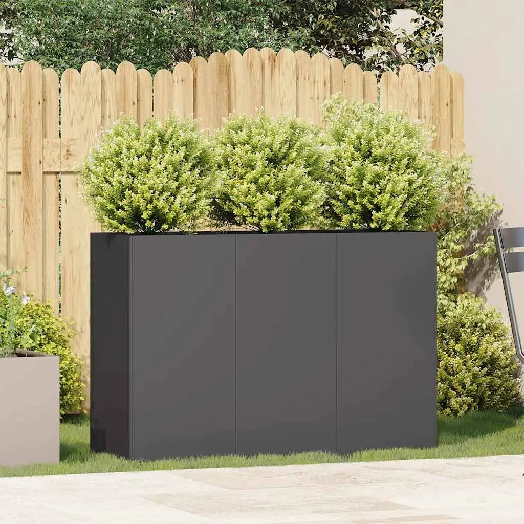 Large Raised Planter Box in Black