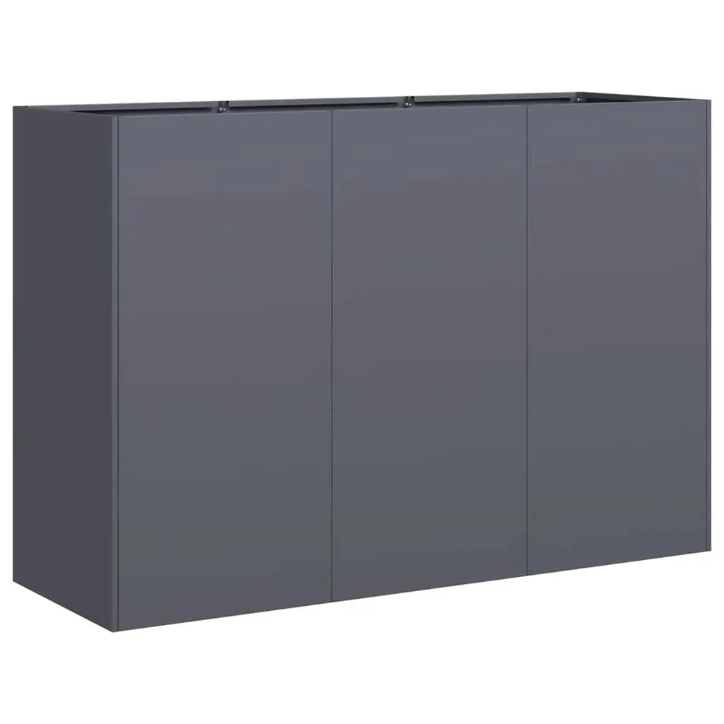 Raised Garden Planter Box Anthracite Steel 120x40x80cm