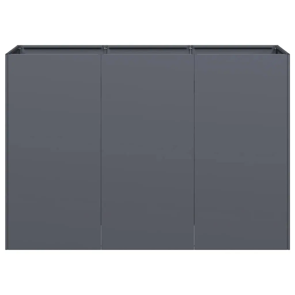 Raised Garden Planter Box Anthracite Steel 120x40x80cm