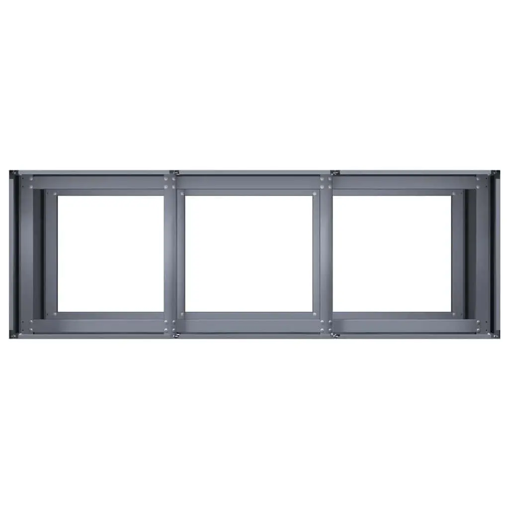 Raised Garden Planter Box Anthracite Steel 120x40x80cm