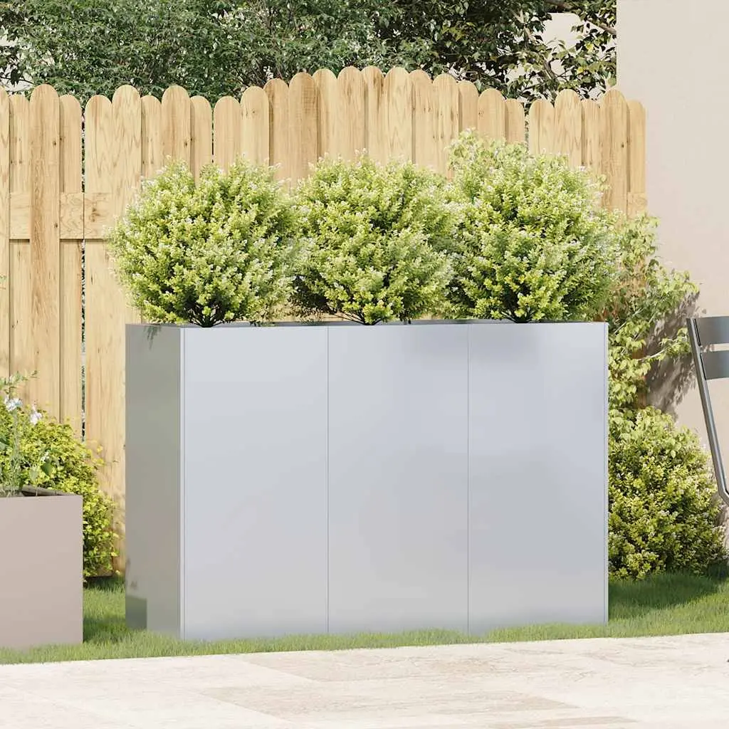 Galvanised Steel Planter Raised Garden Bed Outdoor 120x40x80 cm