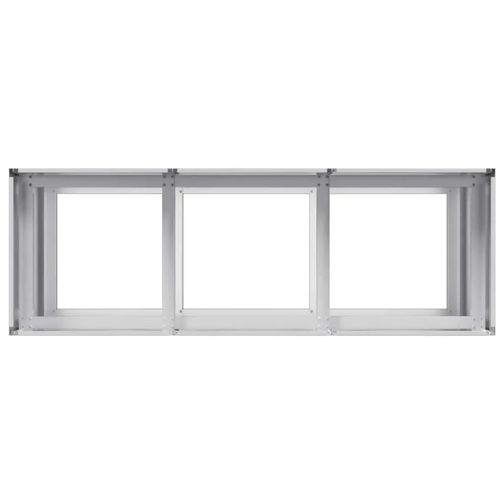 Galvanised Steel Planter Raised Garden Bed Outdoor 120x40x80 cm