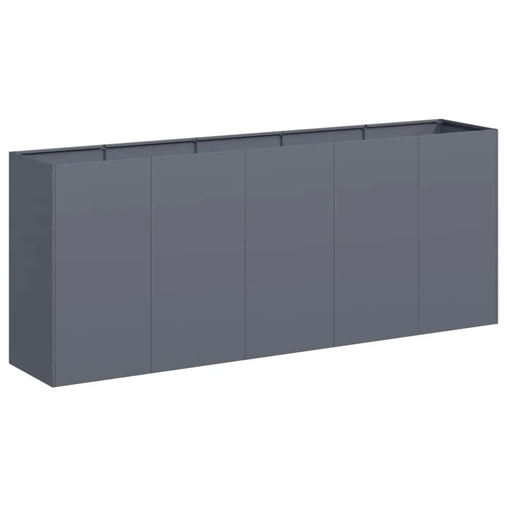 Raised Planter Box for Garden 200x40x80 cm Cold-rolled Steel Anthracite