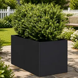 Black Raised Bed Planter 40x80x40 cm - Cold-rolled Steel
