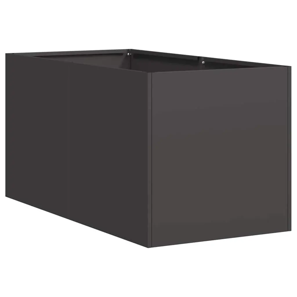 Planter Black Cold-rolled Steel Raised Bed Garden 40x80x40 cm