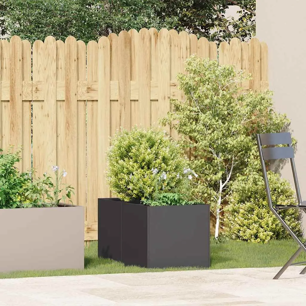Planter Black Cold-rolled Steel Raised Bed Garden 40x80x40 cm