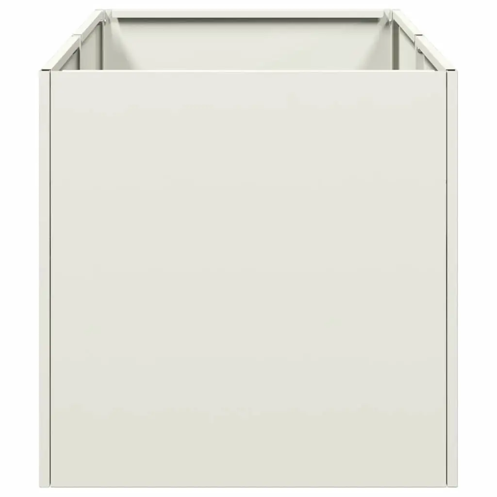 Raised Bed Planter for Garden Outdoor Use White 40x80x40 cm Cold-rolled Steel Flower Box