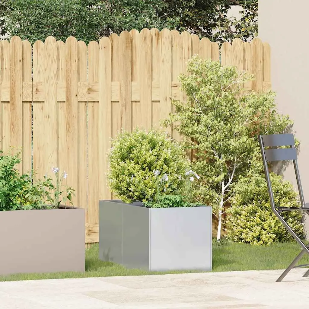 Galvanised Steel Planter Raised Bed Garden Box Outdoor Patio 40x80x40cm