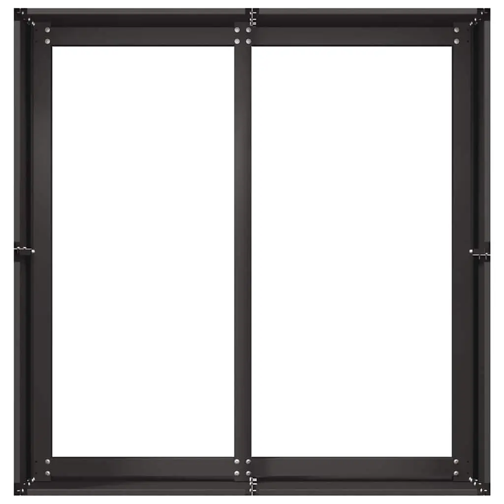 Planter Black 80x80x40 cm Cold-rolled Steel Raised Bed Garden Outdoor Patio