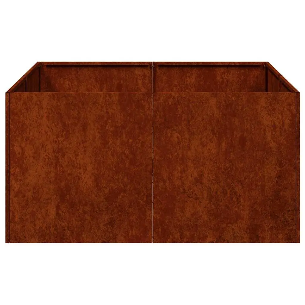 Raised Garden Bed Planter Outdoor 80x80x40cm Brown Weathering Steel