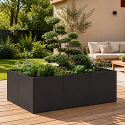 Black Steel Raised Garden Bed 120x80x40 cm Specifications