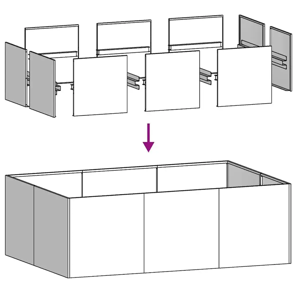 Raised Garden Planter Box 120x80x40 cm
