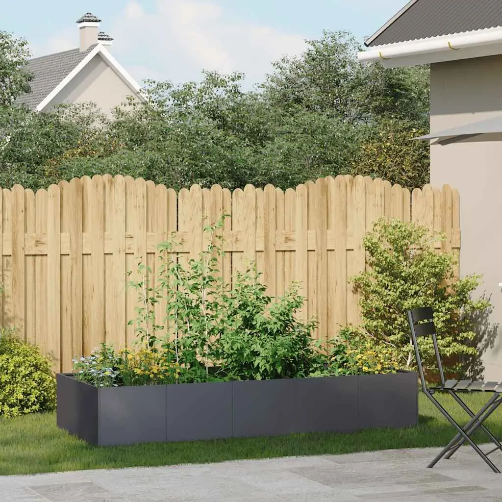Steel Raised Garden Planter Box Outdoor 200x80x40cm Anthracite