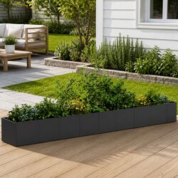 Black Steel Planter Box Specifications 360x80x40cm