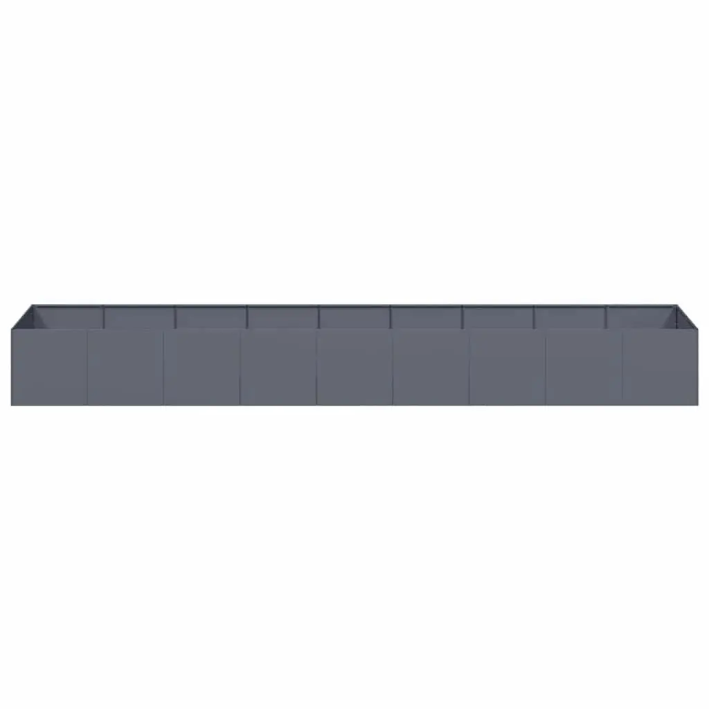 Raised Garden Planter Box Outdoor 360x80x40cm Anthracite Steel